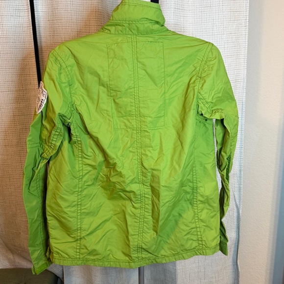 Abercrombie & Fitch Bright Lime Green Jacket with Patch - Picture 2 of 5
